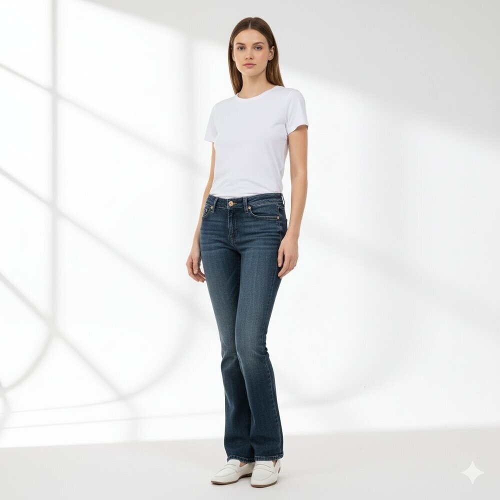 7 For All Mankind‎ Low Waist Bootcut Jeans Blue Women 26
